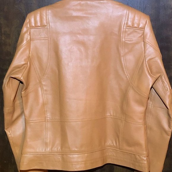 Alishbah Women's Leather Jacket Bomber Biker Genuine Lambskin Leather Large - Picture 4 of 4